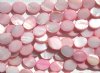 16 inch strand of 10x8mm Pink Mother of Pearl Flat Ovals